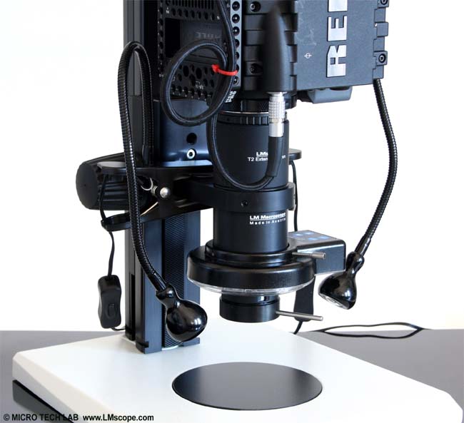 Red Scarlet Kamera für Mikroskope adaptieren